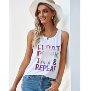 Summer tank top graphic print